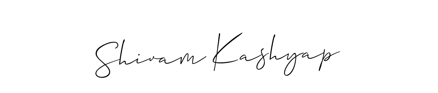 You should practise on your own different ways (Allison_Script) to write your name (Shivam Kashyap) in signature. don't let someone else do it for you. Shivam Kashyap signature style 2 images and pictures png