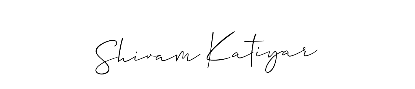 Use a signature maker to create a handwritten signature online. With this signature software, you can design (Allison_Script) your own signature for name Shivam Katiyar. Shivam Katiyar signature style 2 images and pictures png