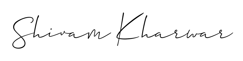 The Allison_Script handwriting style adds charm and authenticity to name Shivam Kharwar. A wonderful choice for personal thank-you notes. Shivam Kharwar signature style 2 images and pictures png