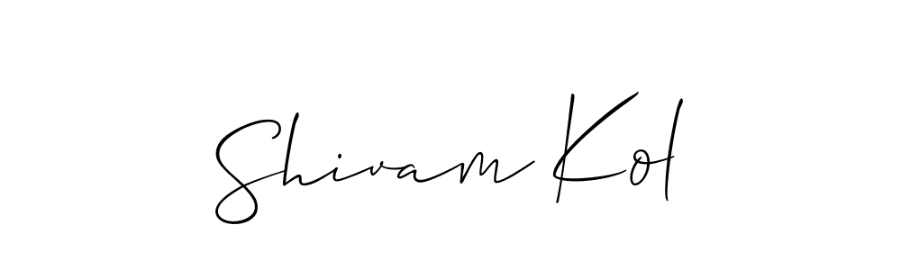 Also we have Shivam Kol name is the best signature style. Create professional handwritten signature collection using Allison_Script autograph style. Shivam Kol signature style 2 images and pictures png