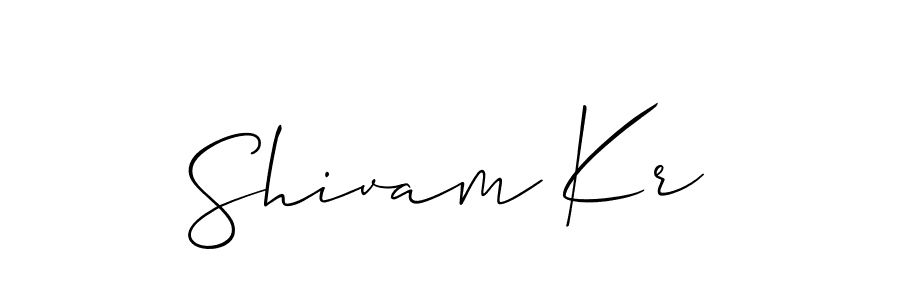 How to make Shivam Kr name signature. Use Allison_Script style for creating short signs online. This is the latest handwritten sign. Shivam Kr signature style 2 images and pictures png