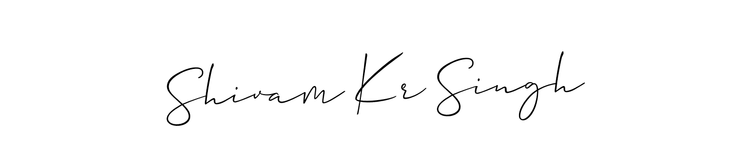 How to Draw Shivam Kr Singh signature style? Allison_Script is a latest design signature styles for name Shivam Kr Singh. Shivam Kr Singh signature style 2 images and pictures png