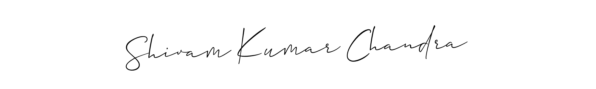 This is the best signature style for the Shivam Kumar Chandra name. Also you like these signature font (Allison_Script). Mix name signature. Shivam Kumar Chandra signature style 2 images and pictures png