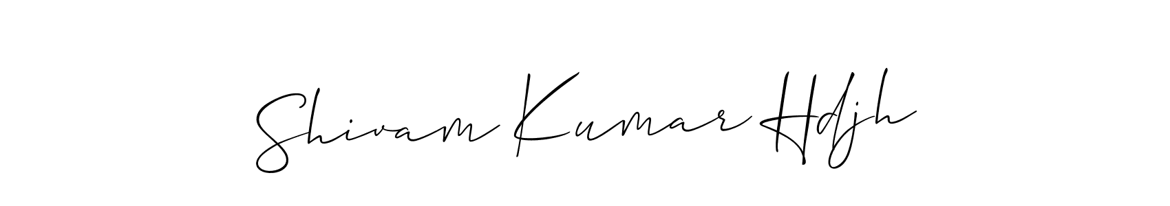 Make a beautiful signature design for name Shivam Kumar Hdjh. With this signature (Allison_Script) style, you can create a handwritten signature for free. Shivam Kumar Hdjh signature style 2 images and pictures png