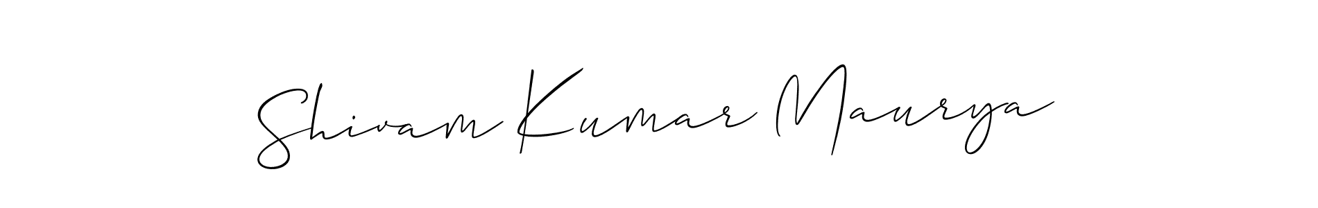 Make a short Shivam Kumar Maurya signature style. Manage your documents anywhere anytime using Allison_Script. Create and add eSignatures, submit forms, share and send files easily. Shivam Kumar Maurya signature style 2 images and pictures png