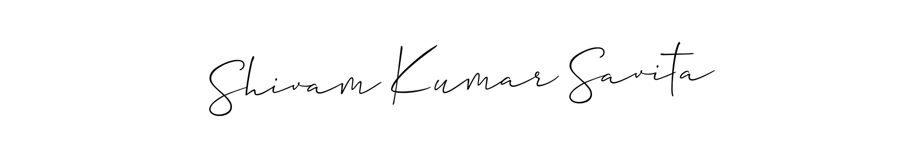 This is the best signature style for the Shivam Kumar Savita name. Also you like these signature font (Allison_Script). Mix name signature. Shivam Kumar Savita signature style 2 images and pictures png