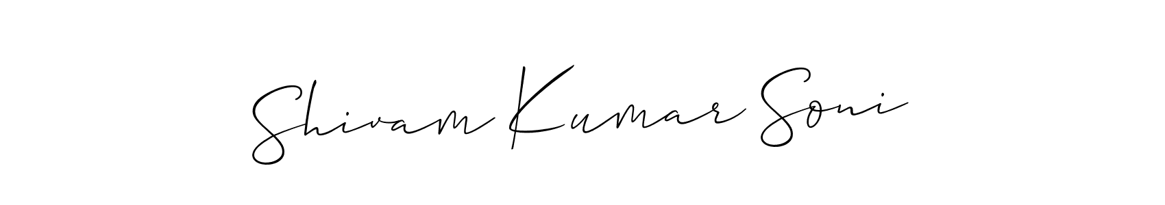 Shivam Kumar Soni stylish signature style. Best Handwritten Sign (Allison_Script) for my name. Handwritten Signature Collection Ideas for my name Shivam Kumar Soni. Shivam Kumar Soni signature style 2 images and pictures png