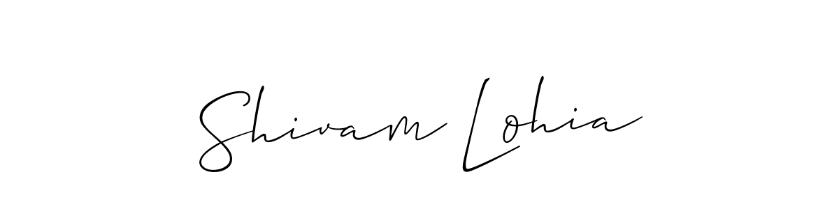 How to make Shivam Lohia signature? Allison_Script is a professional autograph style. Create handwritten signature for Shivam Lohia name. Shivam Lohia signature style 2 images and pictures png