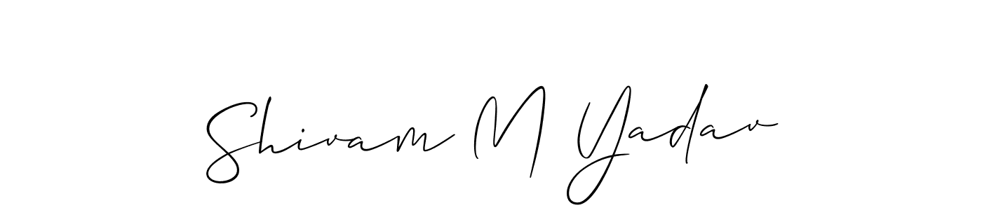 Similarly Allison_Script is the best handwritten signature design. Signature creator online .You can use it as an online autograph creator for name Shivam M Yadav. Shivam M Yadav signature style 2 images and pictures png