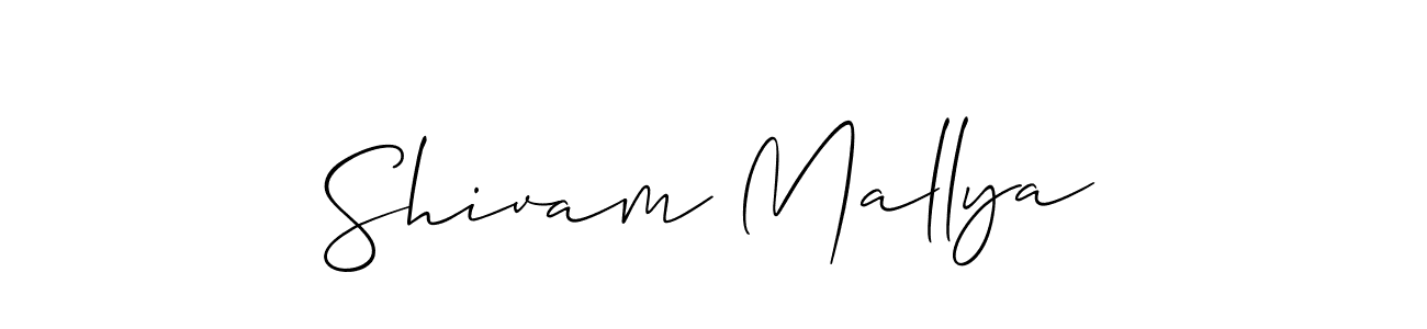 Shivam Mallya stylish signature style. Best Handwritten Sign (Allison_Script) for my name. Handwritten Signature Collection Ideas for my name Shivam Mallya. Shivam Mallya signature style 2 images and pictures png