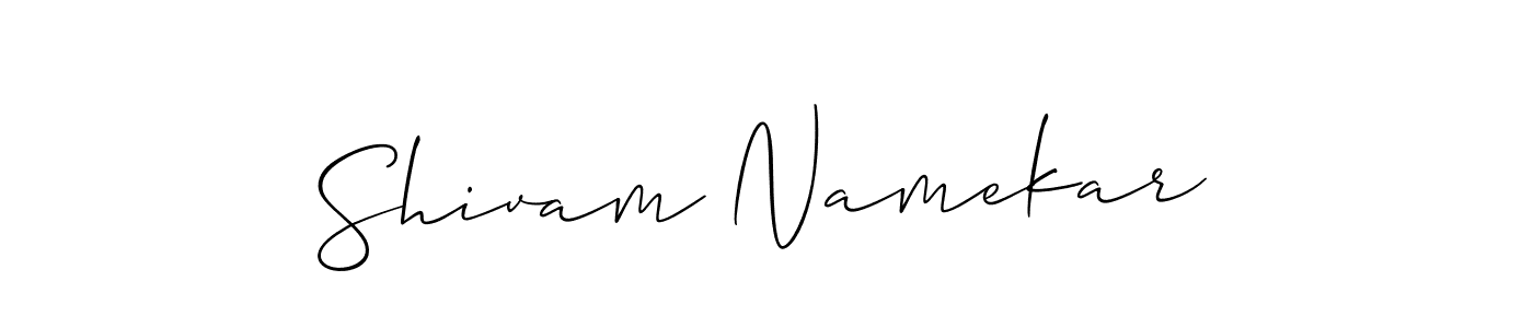 How to make Shivam Namekar signature? Allison_Script is a professional autograph style. Create handwritten signature for Shivam Namekar name. Shivam Namekar signature style 2 images and pictures png