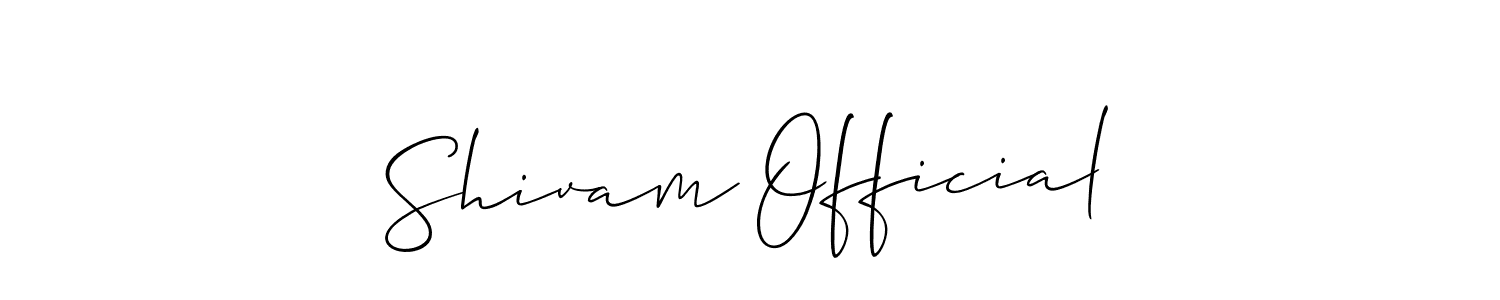 if you are searching for the best signature style for your name Shivam Official. so please give up your signature search. here we have designed multiple signature styles  using Allison_Script. Shivam Official signature style 2 images and pictures png