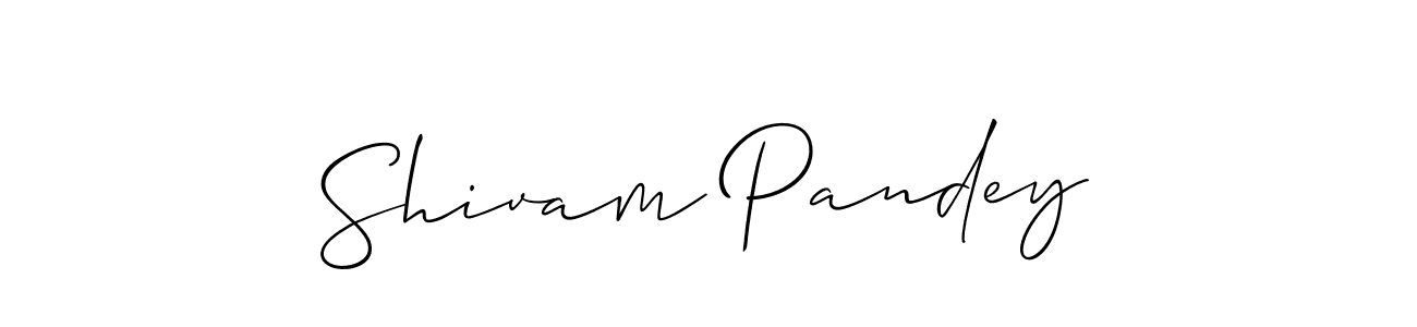 How to make Shivam Pandey signature? Allison_Script is a professional autograph style. Create handwritten signature for Shivam Pandey name. Shivam Pandey signature style 2 images and pictures png