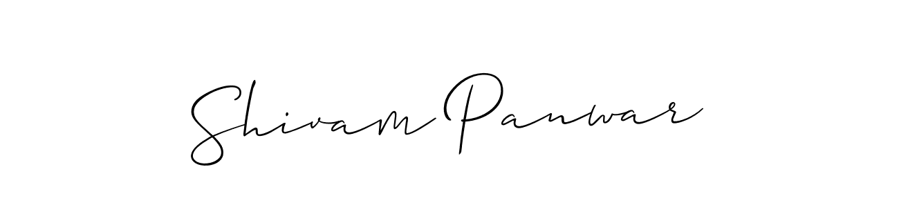 You should practise on your own different ways (Allison_Script) to write your name (Shivam Panwar) in signature. don't let someone else do it for you. Shivam Panwar signature style 2 images and pictures png