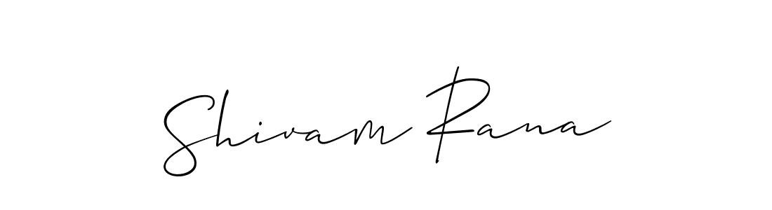 Also we have Shivam Rana name is the best signature style. Create professional handwritten signature collection using Allison_Script autograph style. Shivam Rana signature style 2 images and pictures png