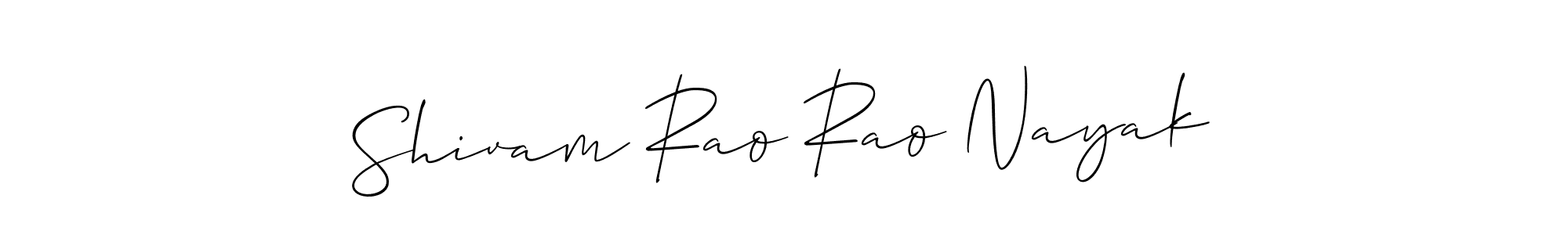 How to make Shivam Rao Rao Nayak name signature. Use Allison_Script style for creating short signs online. This is the latest handwritten sign. Shivam Rao Rao Nayak signature style 2 images and pictures png