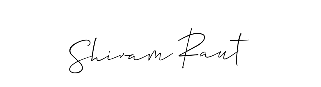 Use a signature maker to create a handwritten signature online. With this signature software, you can design (Allison_Script) your own signature for name Shivam Raut. Shivam Raut signature style 2 images and pictures png