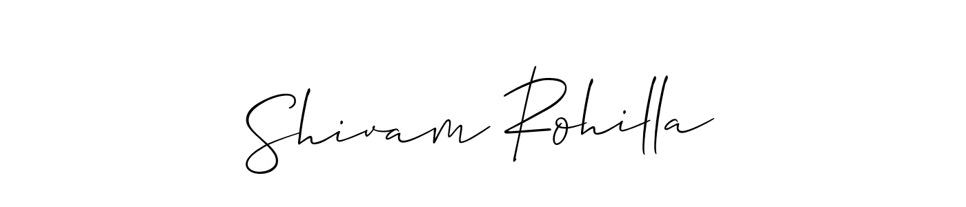 Also You can easily find your signature by using the search form. We will create Shivam Rohilla name handwritten signature images for you free of cost using Allison_Script sign style. Shivam Rohilla signature style 2 images and pictures png