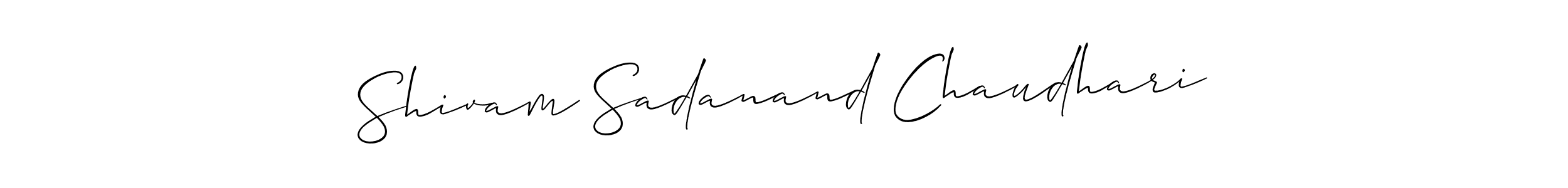 How to make Shivam Sadanand Chaudhari name signature. Use Allison_Script style for creating short signs online. This is the latest handwritten sign. Shivam Sadanand Chaudhari signature style 2 images and pictures png