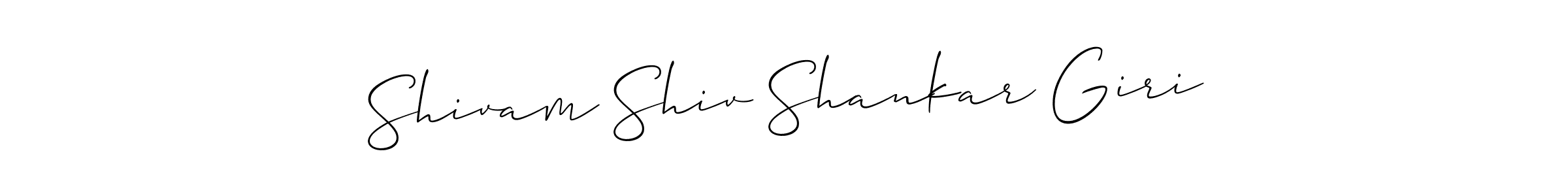 Use a signature maker to create a handwritten signature online. With this signature software, you can design (Allison_Script) your own signature for name Shivam Shiv Shankar Giri. Shivam Shiv Shankar Giri signature style 2 images and pictures png