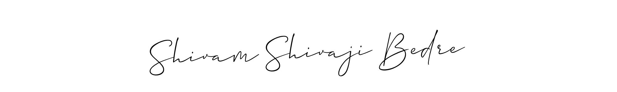 Make a beautiful signature design for name Shivam Shivaji Bedre. With this signature (Allison_Script) style, you can create a handwritten signature for free. Shivam Shivaji Bedre signature style 2 images and pictures png