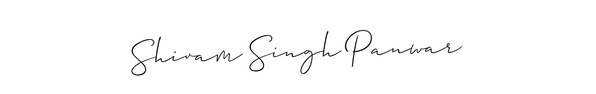 Create a beautiful signature design for name Shivam Singh Panwar. With this signature (Allison_Script) fonts, you can make a handwritten signature for free. Shivam Singh Panwar signature style 2 images and pictures png
