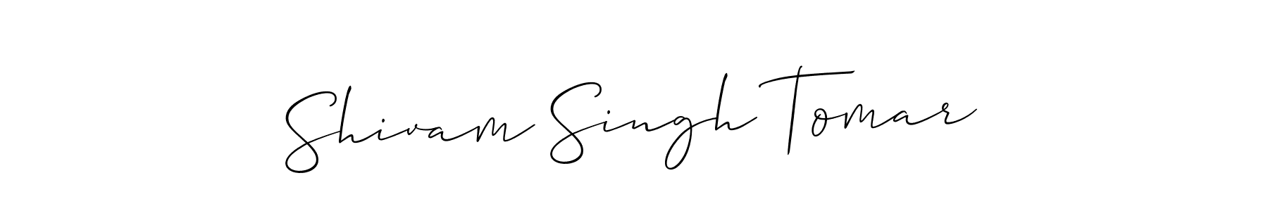 Create a beautiful signature design for name Shivam Singh Tomar. With this signature (Allison_Script) fonts, you can make a handwritten signature for free. Shivam Singh Tomar signature style 2 images and pictures png