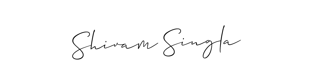 How to make Shivam Singla name signature. Use Allison_Script style for creating short signs online. This is the latest handwritten sign. Shivam Singla signature style 2 images and pictures png