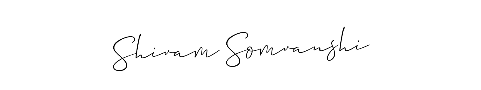 Make a beautiful signature design for name Shivam Somvanshi. With this signature (Allison_Script) style, you can create a handwritten signature for free. Shivam Somvanshi signature style 2 images and pictures png