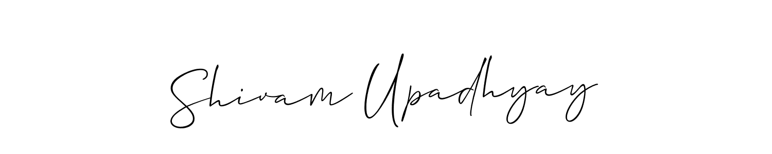 Make a beautiful signature design for name Shivam Upadhyay. With this signature (Allison_Script) style, you can create a handwritten signature for free. Shivam Upadhyay signature style 2 images and pictures png