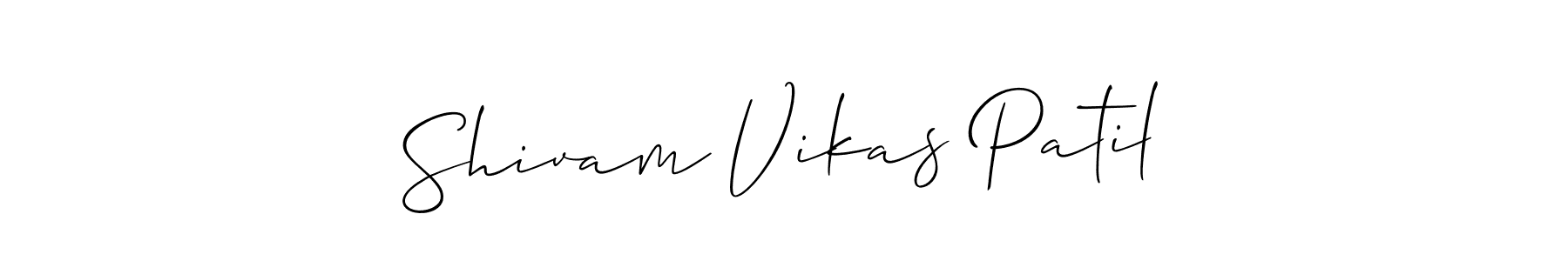 You should practise on your own different ways (Allison_Script) to write your name (Shivam Vikas Patil) in signature. don't let someone else do it for you. Shivam Vikas Patil signature style 2 images and pictures png