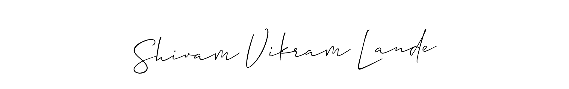 Shivam Vikram Lande stylish signature style. Best Handwritten Sign (Allison_Script) for my name. Handwritten Signature Collection Ideas for my name Shivam Vikram Lande. Shivam Vikram Lande signature style 2 images and pictures png