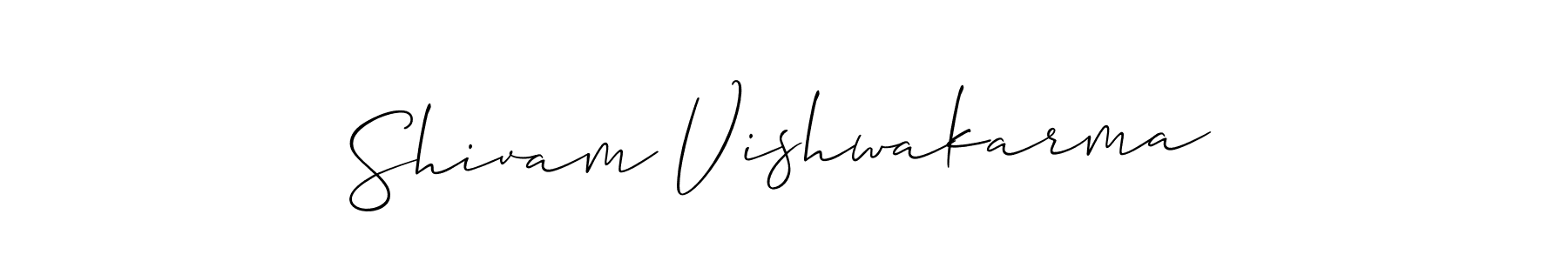 Design your own signature with our free online signature maker. With this signature software, you can create a handwritten (Allison_Script) signature for name Shivam Vishwakarma. Shivam Vishwakarma signature style 2 images and pictures png