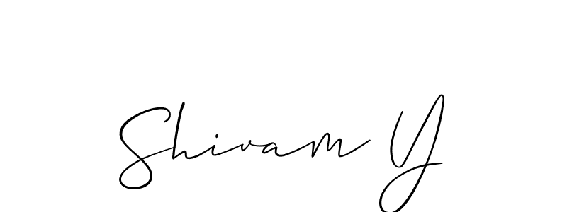 Shivam Y stylish signature style. Best Handwritten Sign (Allison_Script) for my name. Handwritten Signature Collection Ideas for my name Shivam Y. Shivam Y signature style 2 images and pictures png