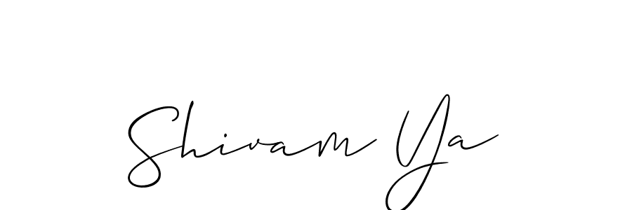 You should practise on your own different ways (Allison_Script) to write your name (Shivam Ya) in signature. don't let someone else do it for you. Shivam Ya signature style 2 images and pictures png