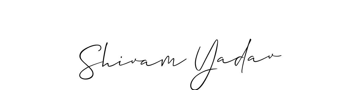 Also You can easily find your signature by using the search form. We will create Shivam Yadav name handwritten signature images for you free of cost using Allison_Script sign style. Shivam Yadav signature style 2 images and pictures png