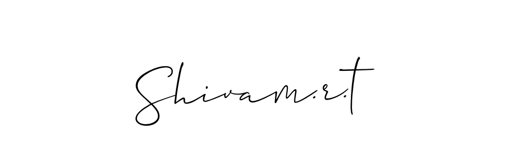 Design your own signature with our free online signature maker. With this signature software, you can create a handwritten (Allison_Script) signature for name Shivam.r.t. Shivam.r.t signature style 2 images and pictures png