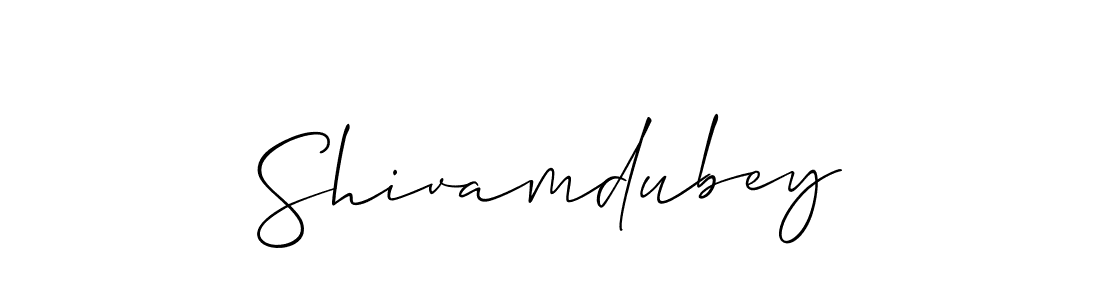 Make a beautiful signature design for name Shivamdubey. With this signature (Allison_Script) style, you can create a handwritten signature for free. Shivamdubey signature style 2 images and pictures png