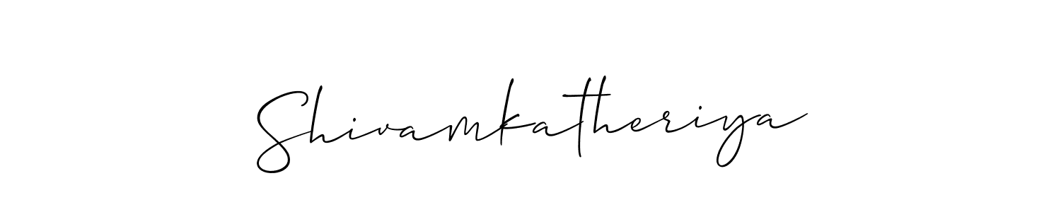 Make a beautiful signature design for name Shivamkatheriya. With this signature (Allison_Script) style, you can create a handwritten signature for free. Shivamkatheriya signature style 2 images and pictures png