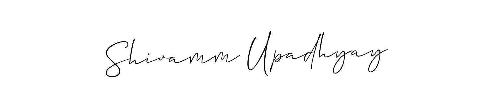 How to Draw Shivamm Upadhyay signature style? Allison_Script is a latest design signature styles for name Shivamm Upadhyay. Shivamm Upadhyay signature style 2 images and pictures png