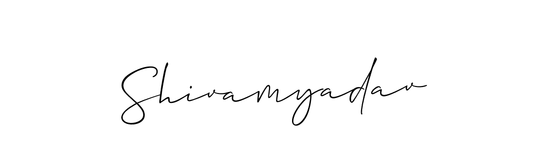 How to make Shivamyadav name signature. Use Allison_Script style for creating short signs online. This is the latest handwritten sign. Shivamyadav signature style 2 images and pictures png
