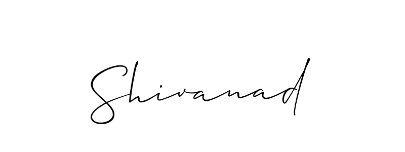 Make a beautiful signature design for name Shivanad. With this signature (Allison_Script) style, you can create a handwritten signature for free. Shivanad signature style 2 images and pictures png