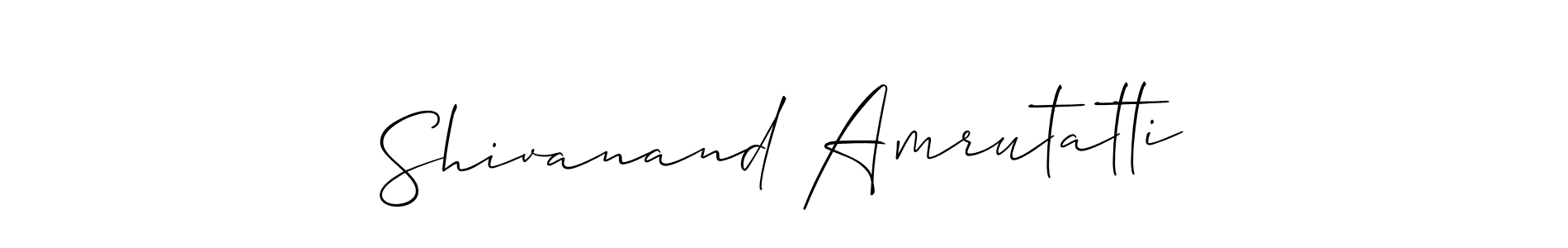 Make a short Shivanand Amrutatti signature style. Manage your documents anywhere anytime using Allison_Script. Create and add eSignatures, submit forms, share and send files easily. Shivanand Amrutatti signature style 2 images and pictures png