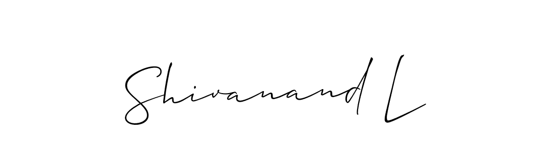 You should practise on your own different ways (Allison_Script) to write your name (Shivanand L) in signature. don't let someone else do it for you. Shivanand L signature style 2 images and pictures png