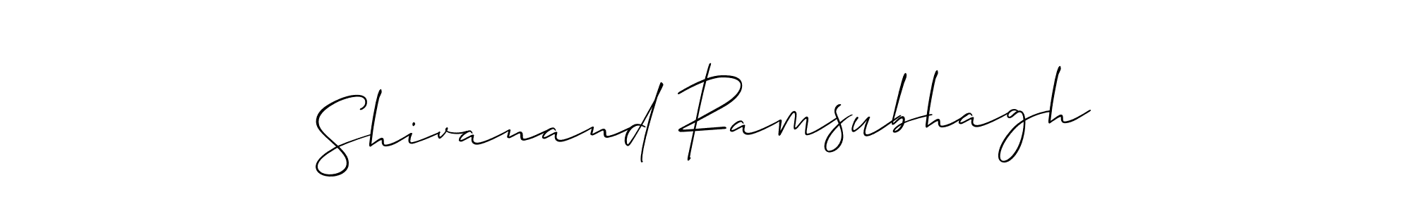 Also we have Shivanand Ramsubhagh name is the best signature style. Create professional handwritten signature collection using Allison_Script autograph style. Shivanand Ramsubhagh signature style 2 images and pictures png