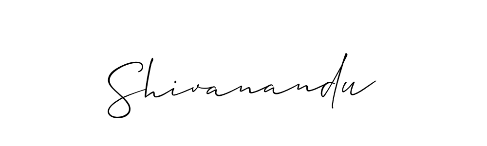 Also we have Shivanandu name is the best signature style. Create professional handwritten signature collection using Allison_Script autograph style. Shivanandu signature style 2 images and pictures png