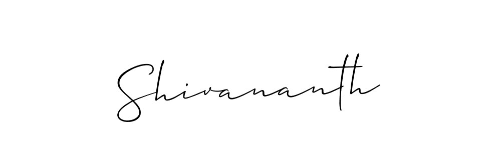 Also we have Shivananth name is the best signature style. Create professional handwritten signature collection using Allison_Script autograph style. Shivananth signature style 2 images and pictures png