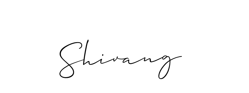 Create a beautiful signature design for name Shivang ; Shivansh. With this signature (Allison_Script) fonts, you can make a handwritten signature for free. Shivang ; Shivansh signature style 2 images and pictures png