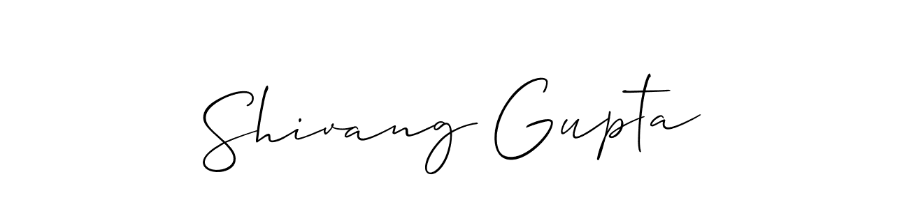 Design your own signature with our free online signature maker. With this signature software, you can create a handwritten (Allison_Script) signature for name Shivang Gupta. Shivang Gupta signature style 2 images and pictures png