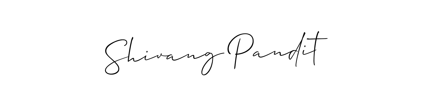 Allison_Script is a professional signature style that is perfect for those who want to add a touch of class to their signature. It is also a great choice for those who want to make their signature more unique. Get Shivang Pandit name to fancy signature for free. Shivang Pandit signature style 2 images and pictures png
